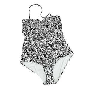 Decree Women's Halter One-Piece Adjustable Back Swimsuit in Dalmatian Print (2X)